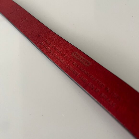 Vintage Coach 90s Red Leather Belt Women's Medium - Picture 7 of 15